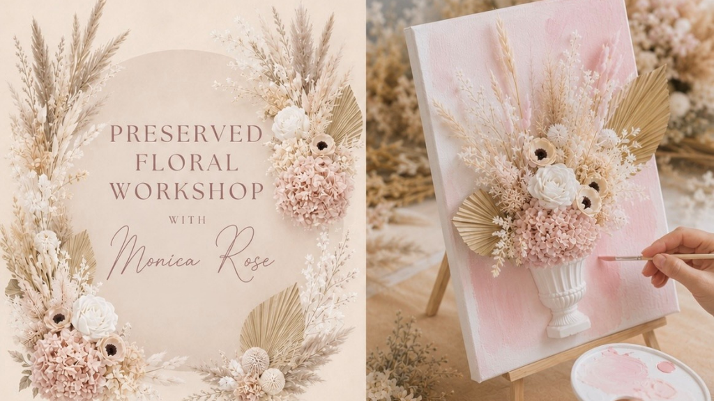 Preserved Flowers in Canvas