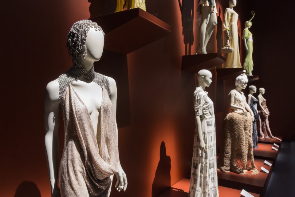Katie-Louise & Lilian Nicol-Ford, installation of garments from Parrhesia collection 2025 from Nicol & Ford label, Photo by Chantel Bann Photography