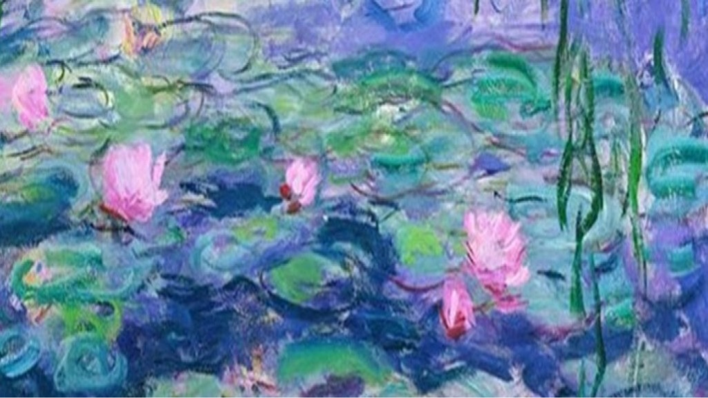 Waterlilies in French impressionist style
